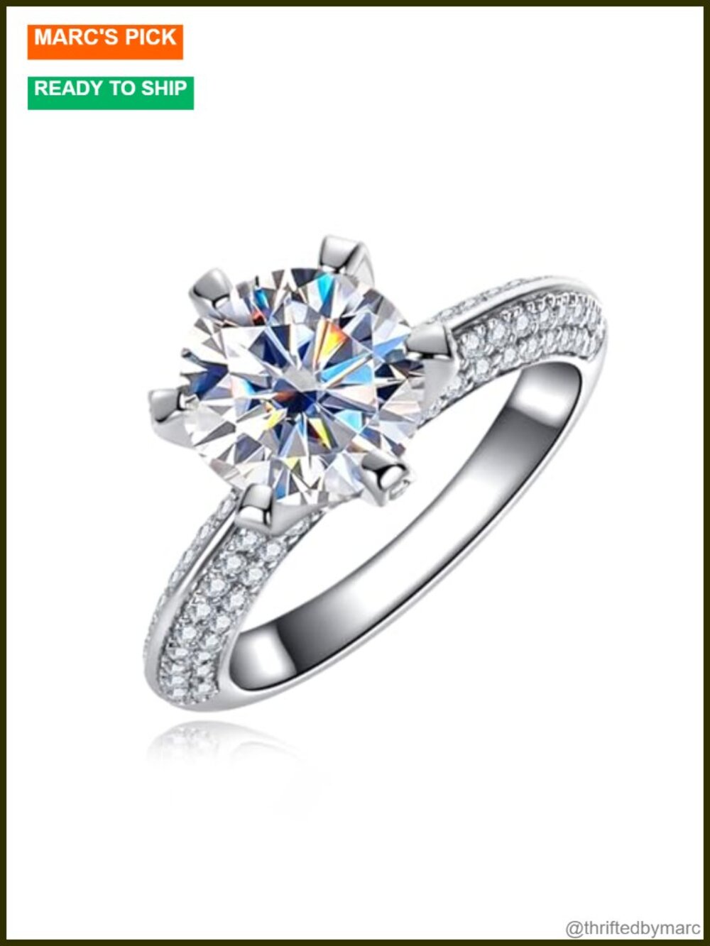 Moissanite Engagement Ring 3.692cttw Oval Cut 925 Sterling Silver Wedding